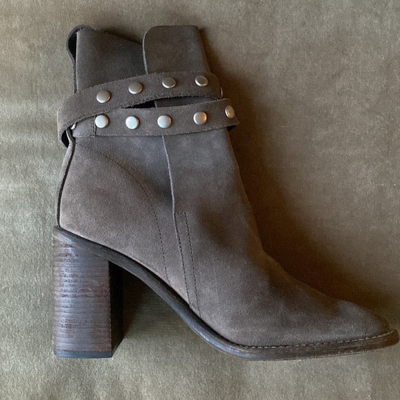 See by Chloe Fawn Suede and Nickel Grommet Ankle Booties - Picture 8 of 14